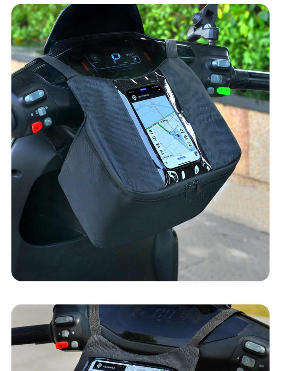 Waterproof Motorcycle Handlebar Bag Pouch - Motorcycle Front Dash Bag Hanging Touch