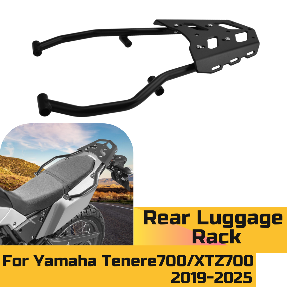 Motorcycle Luggage Rack Rear Carrier Steel - For Yamaha Tenere700 2019-2025 2024 XTZ700