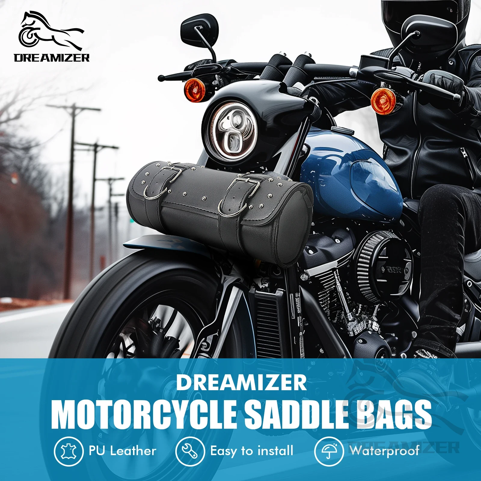 Waterproof Motorcycle Handlebar Bag Pouch - Motorcycle Front Fork Tool Tail Bag