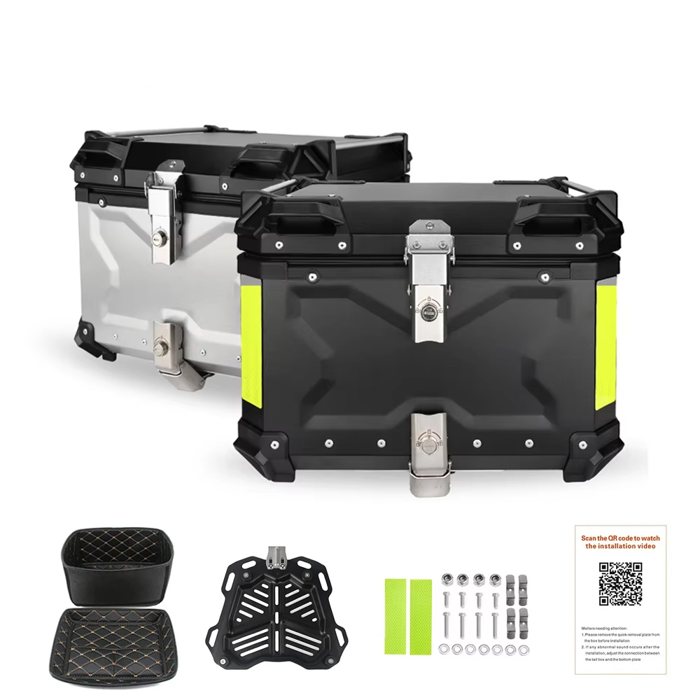 Aluminum Top Case Luggage Box 45L 55L - Aluminum Motorcycle Rear Box 45L 55L