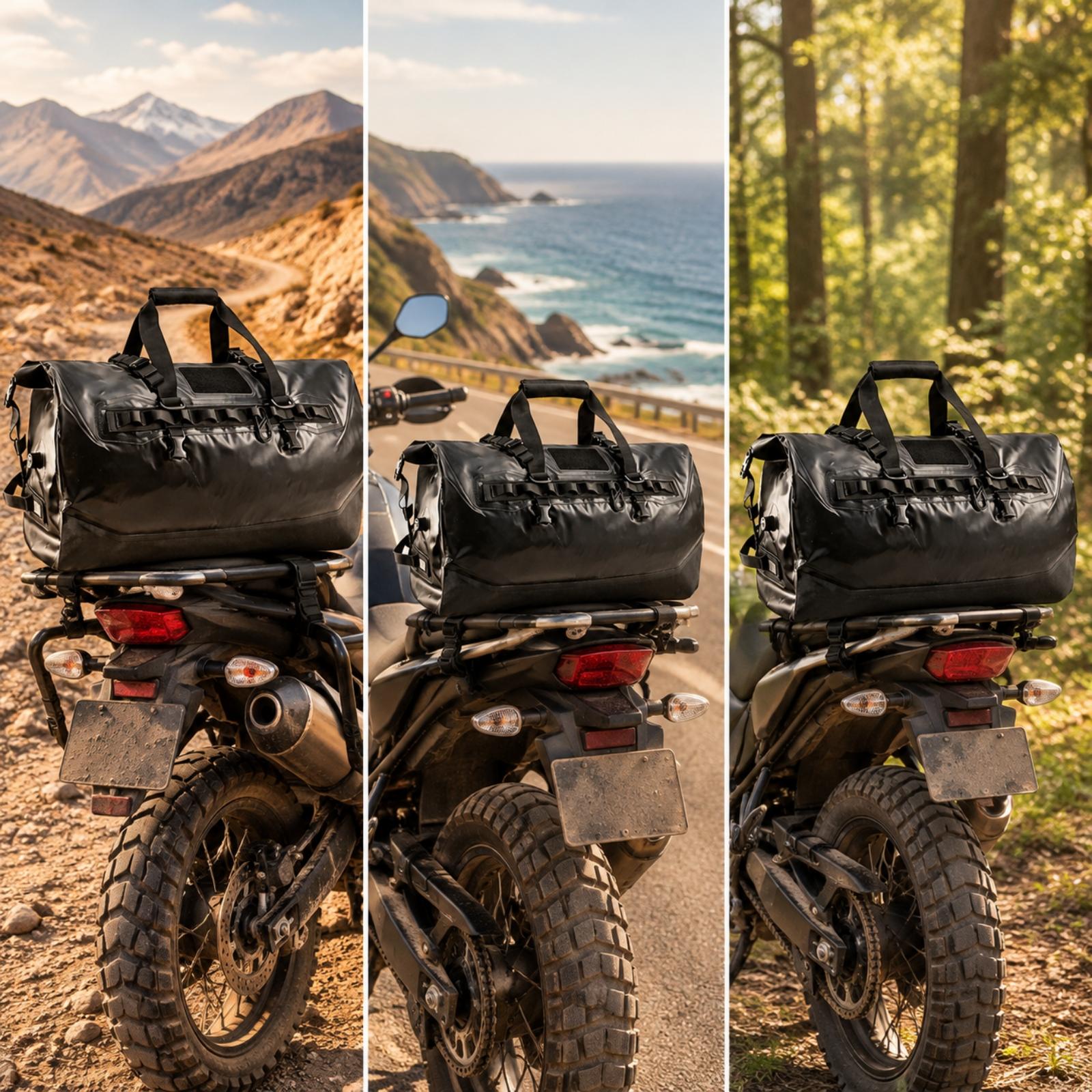 Motorcycle Tail Bag Waterproof Roll Top - Roll Top Motorcycle Rear for seat