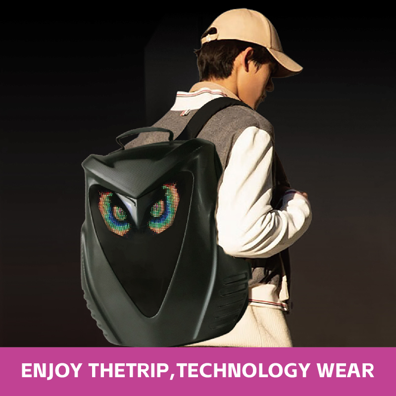 Motorcycle Helmet Backpack Waterproof Led - LED Eye Backpacks For Men Hard