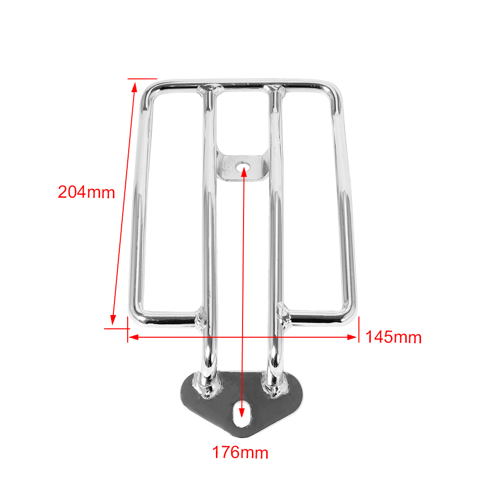 Motorcycle Black / Chrome Rear - đánh giá và giá Motorcycle Luggage Rack Rear Carrier Steel