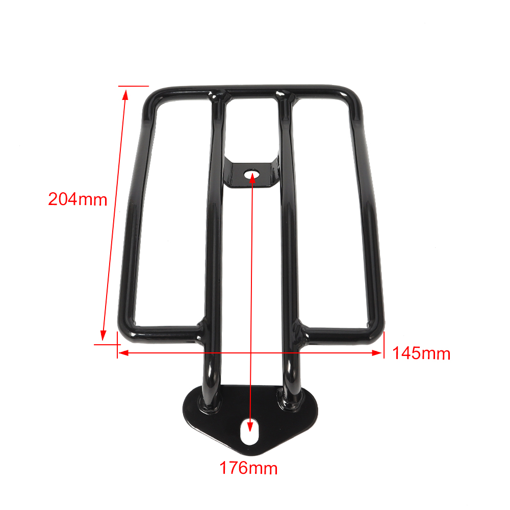Motorcycle Black / Chrome Rear - đánh giá và giá Motorcycle Luggage Rack Rear Carrier Steel