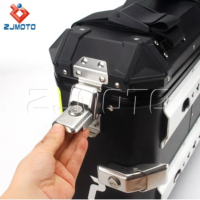 2pcs Aluminum Side Panniers Bo - đánh giá và giá Motorcycle Saddlebags Hard Luggage Panniers