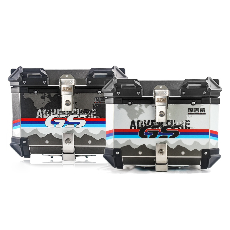 Motorcycle Rear Trunk Aluminum - đánh giá và giá Aluminum Top Case Luggage Box 45L 55L