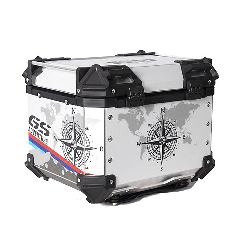 Motorcycle Rear Trunk Aluminum - đánh giá và giá Aluminum Top Case Luggage Box 45L 55L