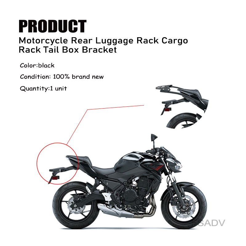 EX650 Z 650 Motorcycle Rear Lu - đánh giá và giá Motorcycle Luggage Rack Rear Carrier Steel