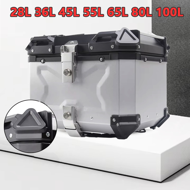 Aluminum Motorcycle Tail Box W - đánh giá và giá Aluminum Top Case Luggage Box 45L 55L