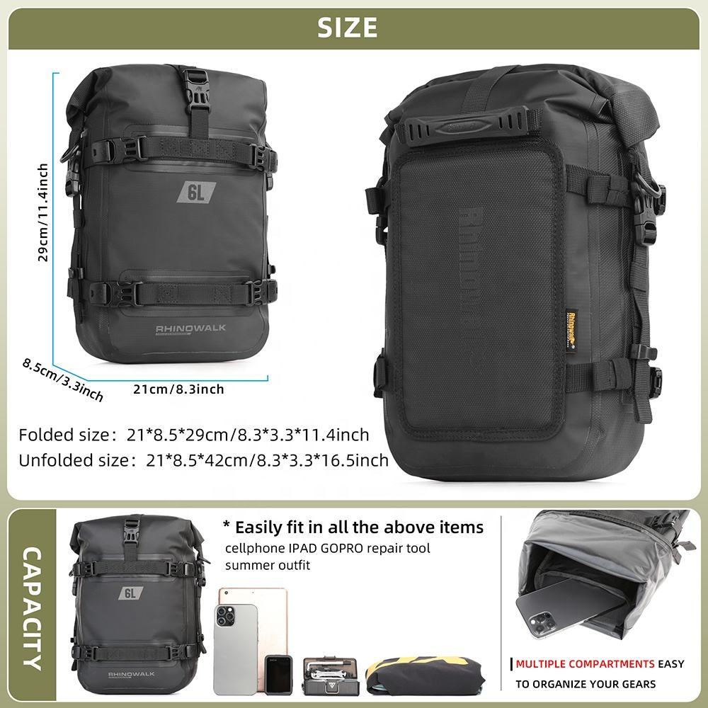 Rhinowalk 6L Crash Bar Dry Bag - đánh giá và giá Motorcycle Crash Bar Waterproof Dry Bag