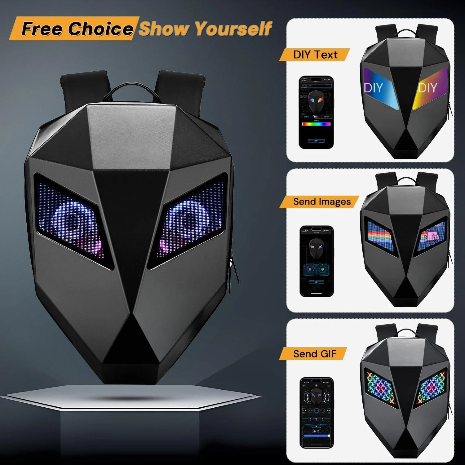 LED Knight Cycling Backpack wi - đánh giá và giá Motorcycle Helmet Backpack Waterproof Led