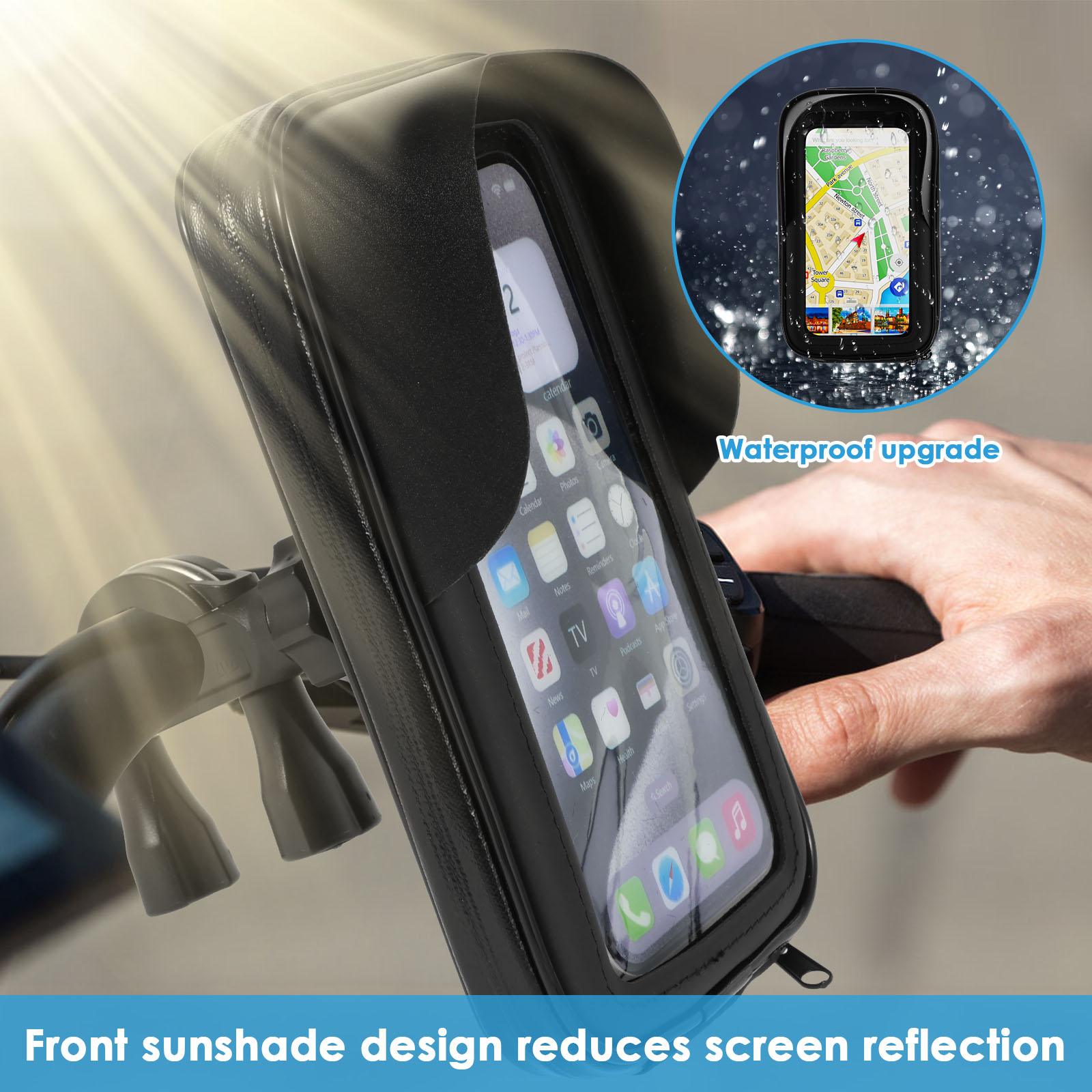 Motorcycle Bike Phone Holder B - đánh giá và giá Waterproof Motorcycle Handlebar Bag Pouch