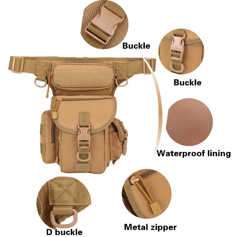 Outdoor Drop Leg Bag EDC Molle - đánh giá và giá Motorcycle Leg Bag Drop Thigh Pouch