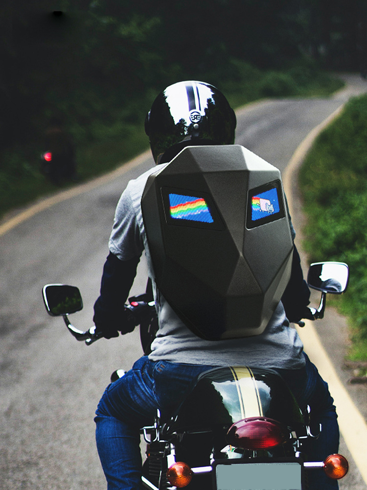 Motorcycle riding backpack, ba - đánh giá và giá Motorcycle Helmet Backpack Waterproof Led