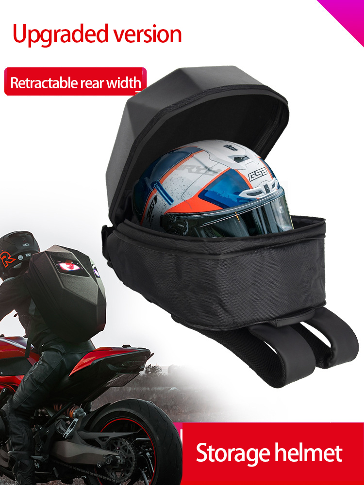 Motorcycle riding backpack, ba - đánh giá và giá Motorcycle Helmet Backpack Waterproof Led