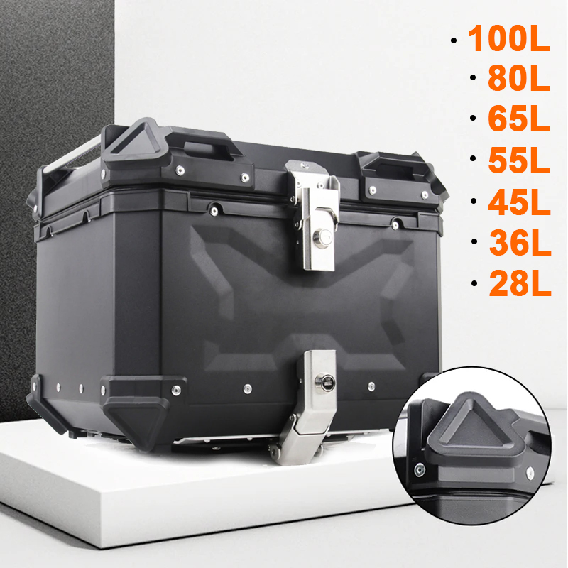 Aluminum Motorcycle Box 65L 80 - đánh giá và giá Aluminum Top Case Luggage Box 45L 55L
