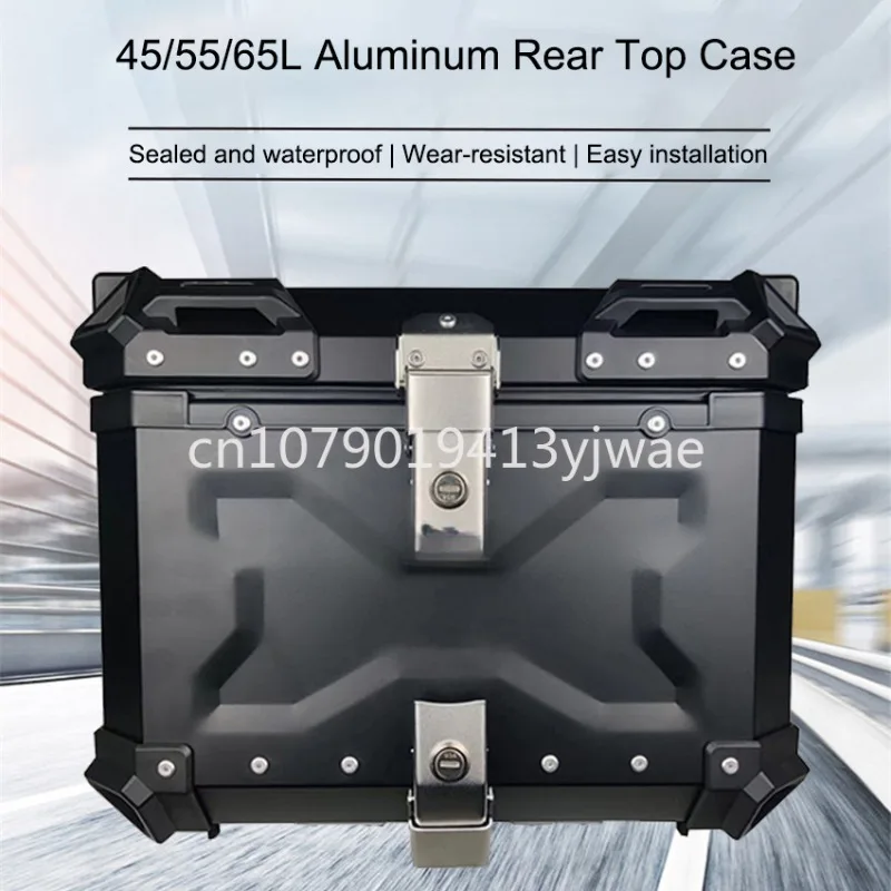 Motorcycle Rear Top Case Moto  - đánh giá và giá Aluminum Top Case Luggage Box 45L 55L