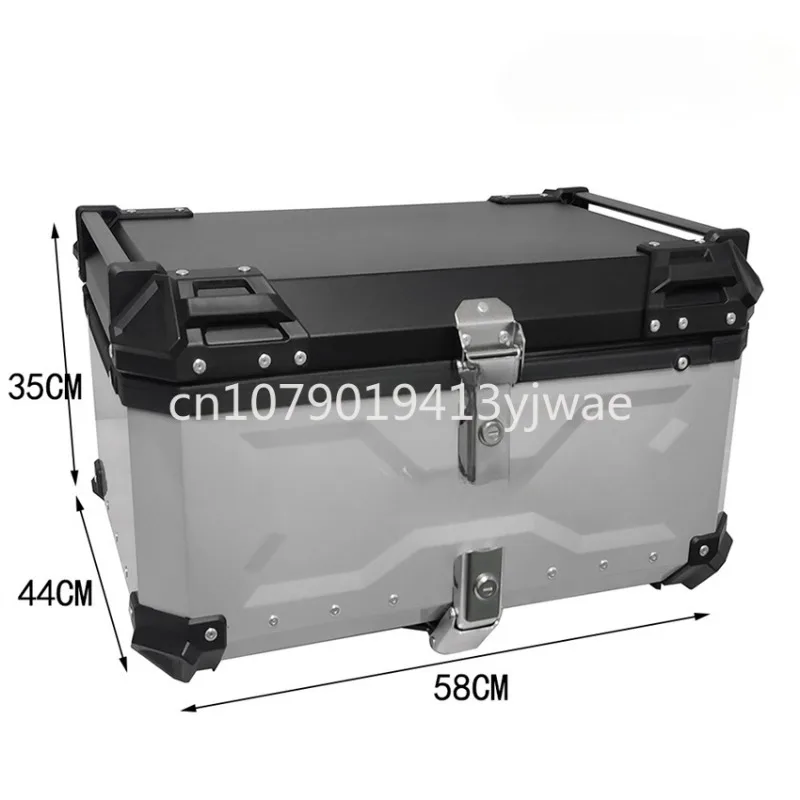 Motorcycle Rear Top Case Moto  - đánh giá và giá Aluminum Top Case Luggage Box 45L 55L