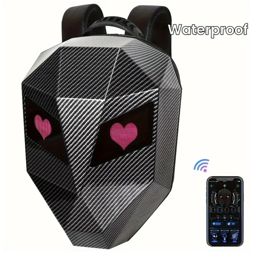 LED Backpack For Man PVC Hard  - đánh giá và giá Motorcycle Helmet Backpack Waterproof Led