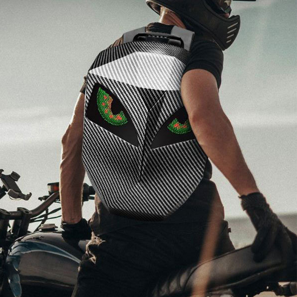 LED Backpack For Man PVC Hard  - đánh giá và giá Motorcycle Helmet Backpack Waterproof Led
