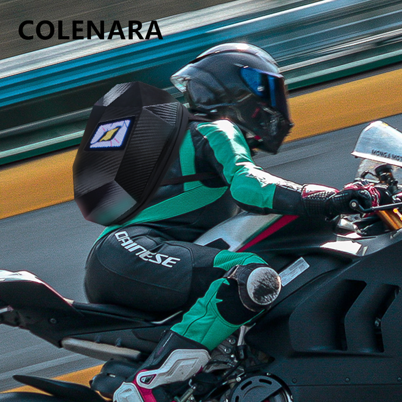 COLENARA Waterproof Backpack A - đánh giá và giá Motorcycle Helmet Backpack Waterproof Led