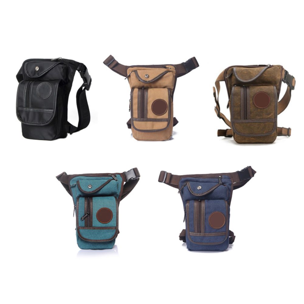 Men Canvas Drop Leg Bag Nylon  - đánh giá và giá Motorcycle Leg Bag Drop Thigh Pouch