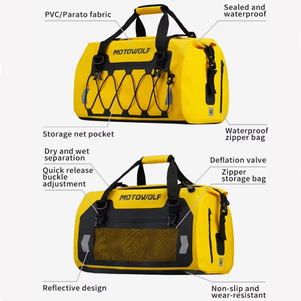 Motorcycle Rear Seat Tail Bag  - đánh giá và giá Motorcycle Tail Bag Waterproof Roll Top