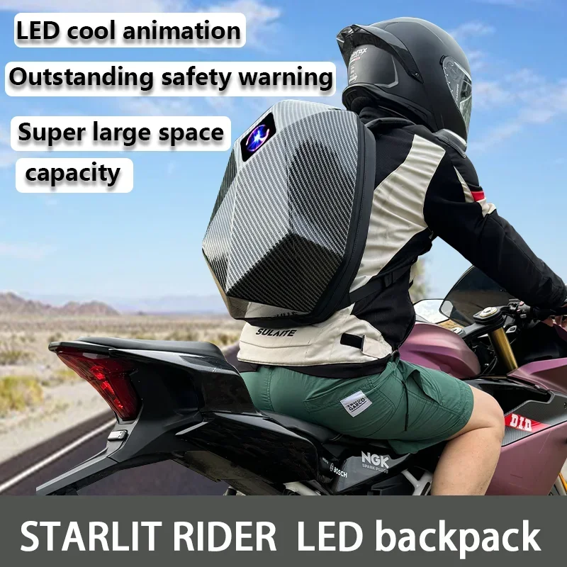 LED Knight Cycling Backpack wi - đánh giá và giá Motorcycle Helmet Backpack Waterproof Led