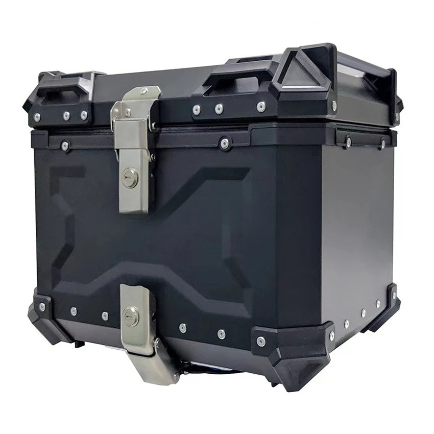 Motorcycle Rear Top Case Moto  - đánh giá và giá Aluminum Top Case Luggage Box 45L 55L