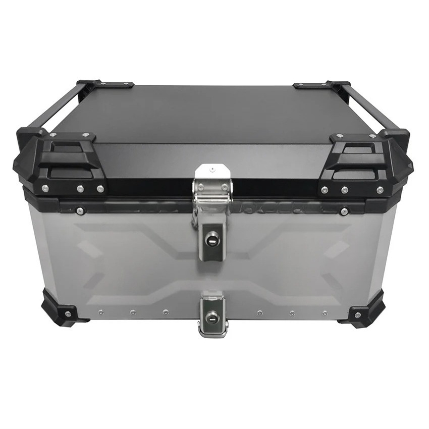 Motorcycle Rear Top Case Moto  - đánh giá và giá Aluminum Top Case Luggage Box 45L 55L