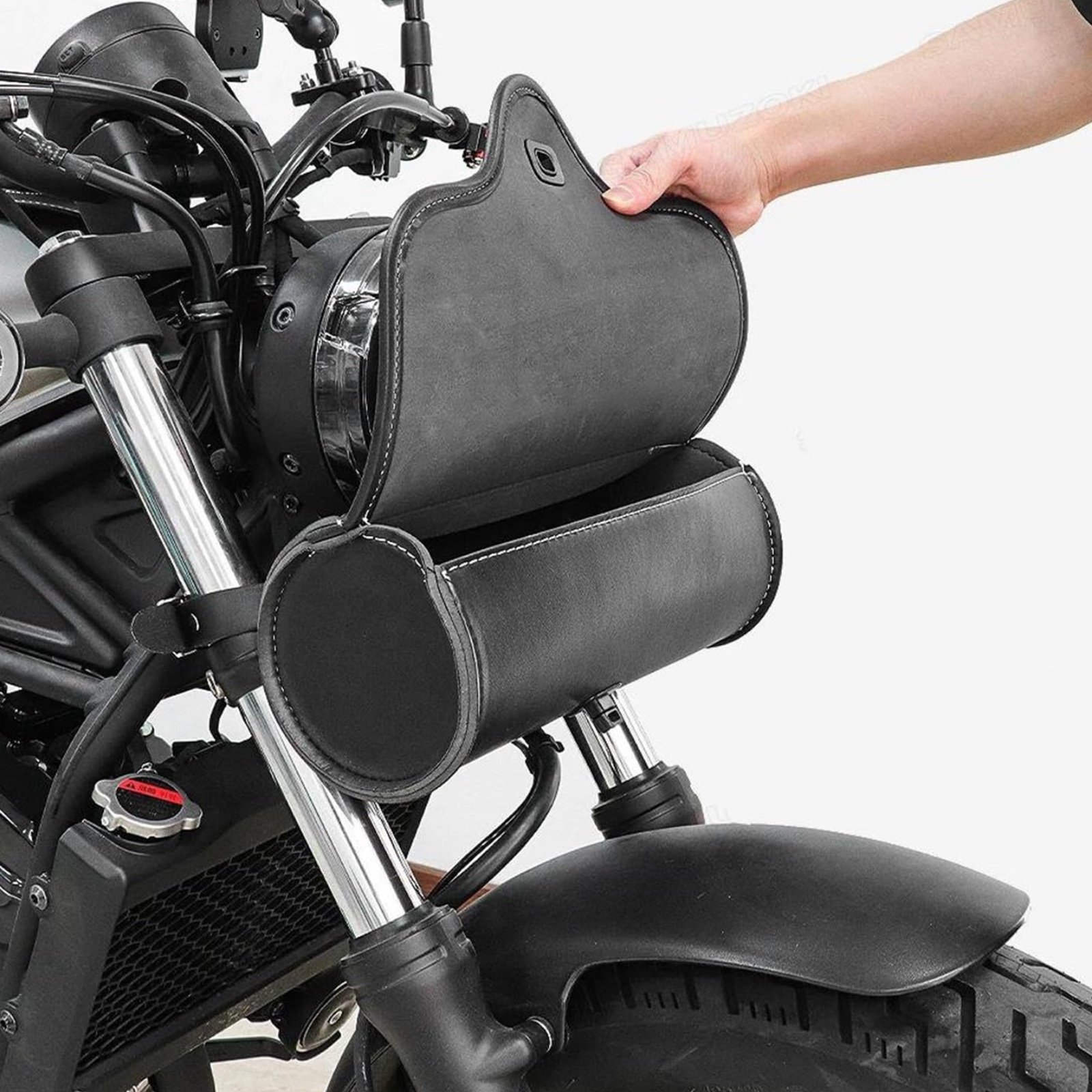Vintage Leather Motorcycle Bag - đánh giá và giá Waterproof Motorcycle Handlebar Bag Pouch