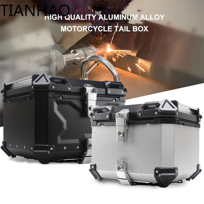 Universal Motorcycle Rear Trun - đánh giá và giá Aluminum Top Case Luggage Box 45L 55L