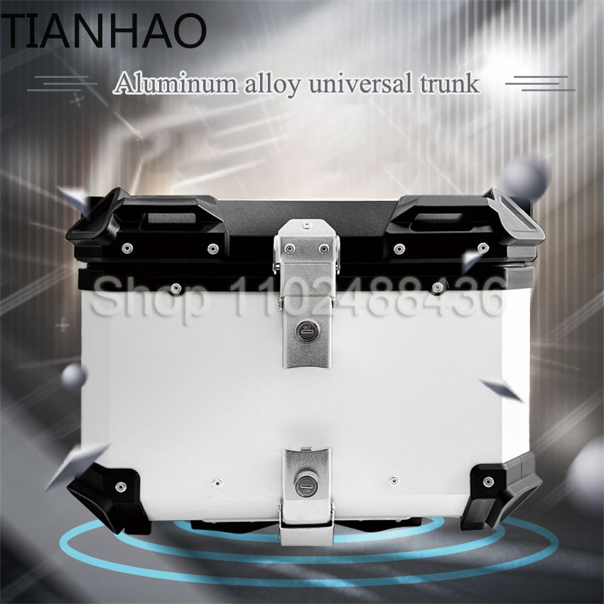 Universal Motorcycle Rear Trun - đánh giá và giá Aluminum Top Case Luggage Box 45L 55L