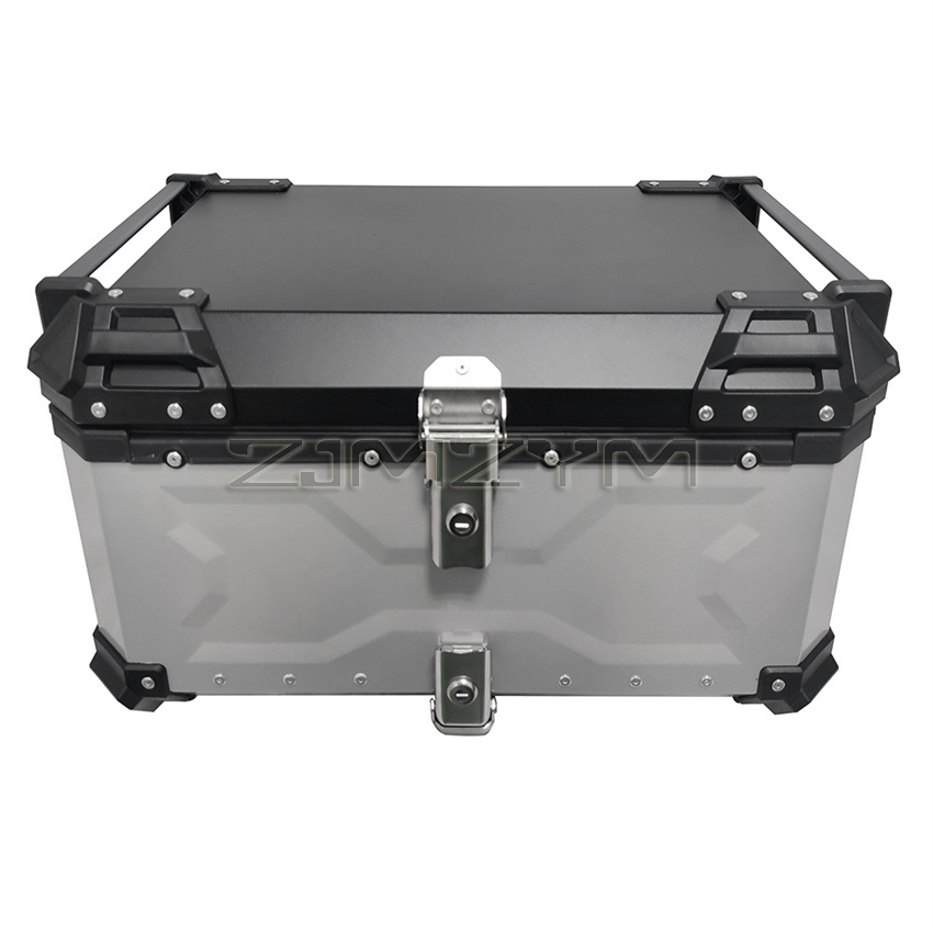 Motorcycle Rear Top Case Moto  - đánh giá và giá Aluminum Top Case Luggage Box 45L 55L